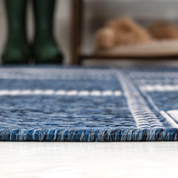 Odette Modern Geometric Abstract Two-tone Indoor/Outdoor Area Rug